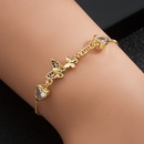 fashion copper real gold microset zircon butterfly elastic pull braceletpicture7