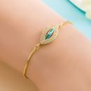 fashion devils eye retro hiphop copperplated real gold inlaid zircon braceletpicture7