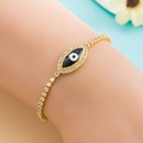 fashion devils eye retro hiphop copperplated real gold inlaid zircon braceletpicture8