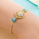 fashion devils eye retro hiphop copperplated real gold inlaid zircon braceletpicture9