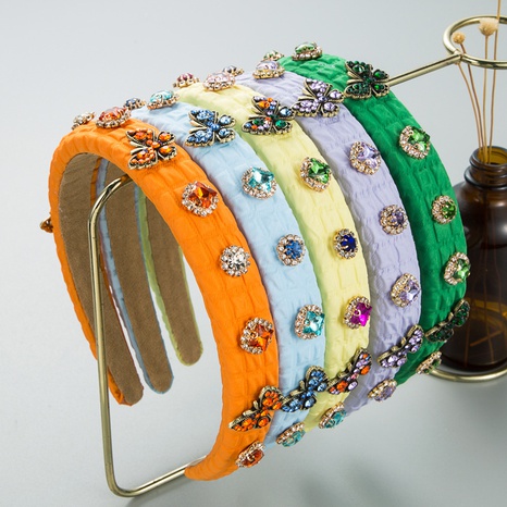 fashion shiny butterfly rhinestone Baroque headband's discount tags
