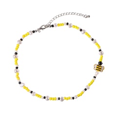 Modefarbe Hirse Perlenkette Cartoon Wald niedliche Bienenperle