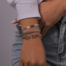 fashion exaggerated geometric chain alloy bracelet setpicture6
