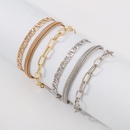 fashion exaggerated geometric chain alloy bracelet setpicture8