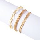 fashion exaggerated geometric chain alloy bracelet setpicture9