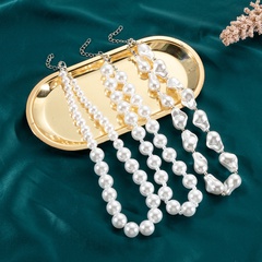 retro classic large irregular baroque pearl necklace