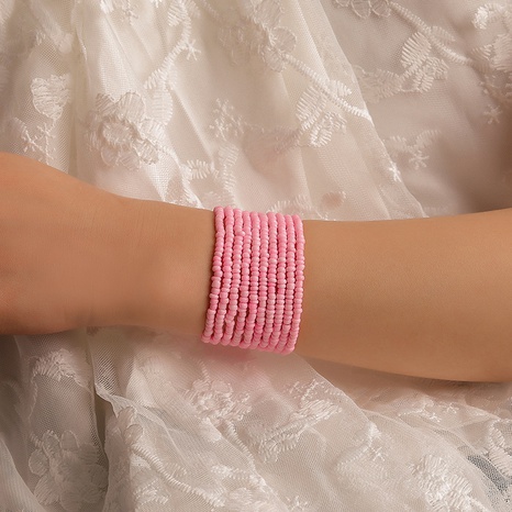 Bohemian Hand Beaded multicolor women's resin bracelet's discount tags