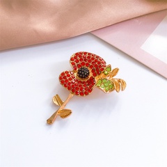 Mode-koreanische Art-Diamant-Blumen-Legierungs-Brosche