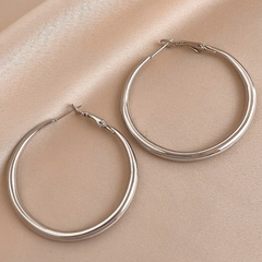 Fashion alloy big circle geometric earrings female
