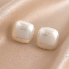 Fashion pearl square circle female geometric earrings