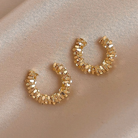 Fashion simple alloy geometric earrings female C-shaped earrings wholesale's discount tags