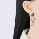 new fashion female color diamond geometric heartshaped shape earringspicture7
