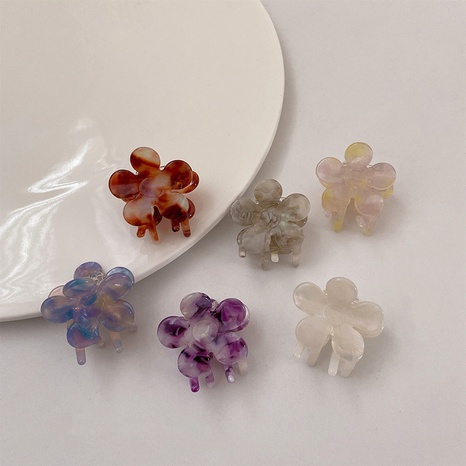 Fashion acetic acid small flower hair clip female's discount tags