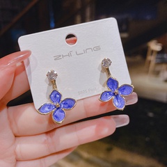Fashion spring and summer flower simple forest alloy earrings female
