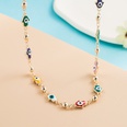 fashion copper inlaid color dripping oil butterfly elephant palm eye pendant long necklacepicture13