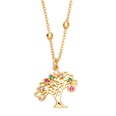fashion tree of life pendant inlaid color zircon Virgin Mary copper necklacepicture30