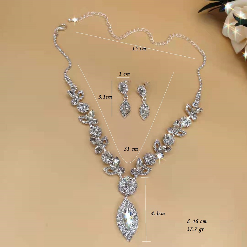 Bijoux Fantaisie Parures Bijoux | Mode De Marie Set De Fleurs En Cristal Bijoux Ensemble Banquet De Mariage Collier Accessoires - KY75977