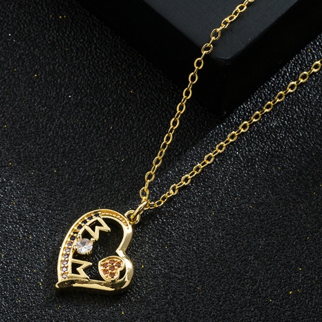 Mother's Day Ornament Fashion Clavicle Chain Mama Letter Diamond Pendant Necklace's discount tags