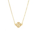 fashion plated 14k gold pendant simple fourleaf copper necklacepicture14
