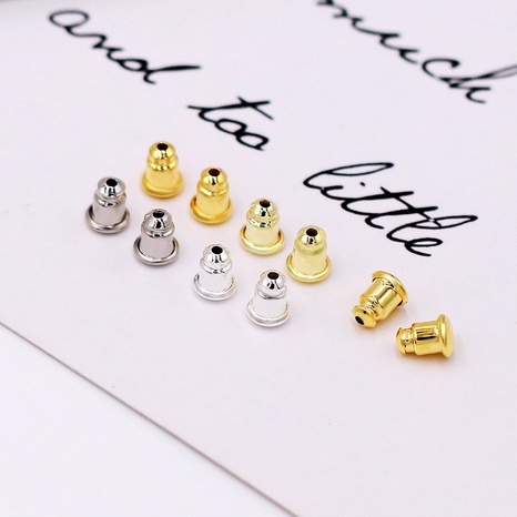 18K Gold-Plated Copper Bullet 14K DIY Semi-Finished Earrings Accessories's discount tags
