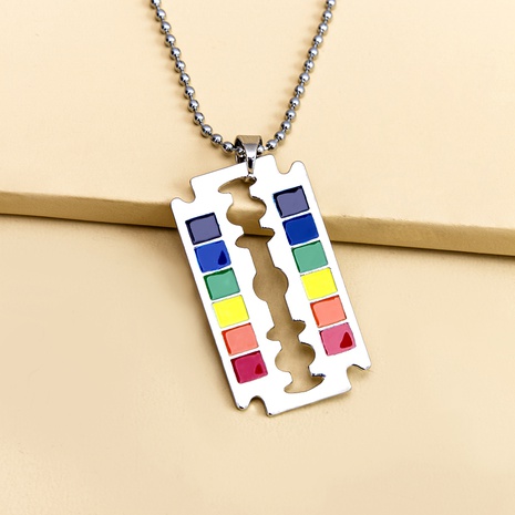 Fashion Alloy Rainbow Army-Style Necklace's discount tags
