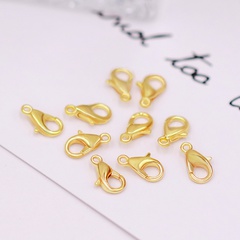18K Lobster Buckle Gold-Plated Color Retention Water Drop Spring Fastener Bead DIY  Accessories