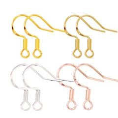 925 Pure Silver Ear Hook U-Shaped Ear Hook Gold-Plated Hand Work Earrings Earrings Semi-Finished Materials DIY Ornament Accessories
