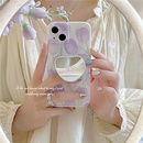 Ins koreanische Stil lila Tulpe 13Promax12Pro Handy hlle geeignet fr Apple 11 Spiegel halter Soft Shell Xpicture5