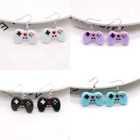 Ornament Cute Candy Color Resin Game Machine Earrings Fashion's discount tags