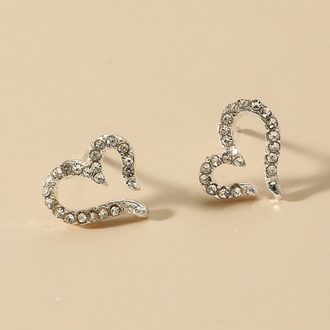 Hollow Heart Shape Diamond Stud Earrings's discount tags