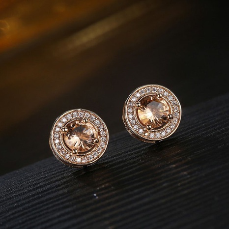 Factory Wholesale European and American Jewelry Wish Amazon AliExpress EBay Diamond Rhinestone Crystal Zircon Stud Earrings's discount tags