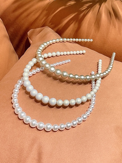 Mode Kopfschmuck Einfache Perle Prominente Instafamous Haarband's discount tags