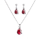 Fashion Jewelry New Water Drop Gem Necklace Earrings Suite Alloypicture7