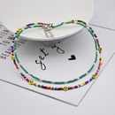 Pastoralen Farbe Kristall Handgemachte Perlen Weichen Keramik Smiley Legierung Halskettepicture9