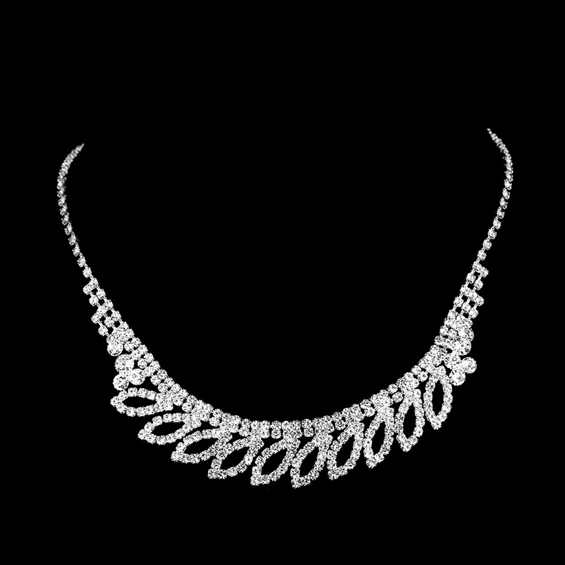 Bijoux Fantaisie Parures Bijoux | Marie Bijoux Clavicule Collier Femmes De Diamant Ensemble De Mariage - SR82160