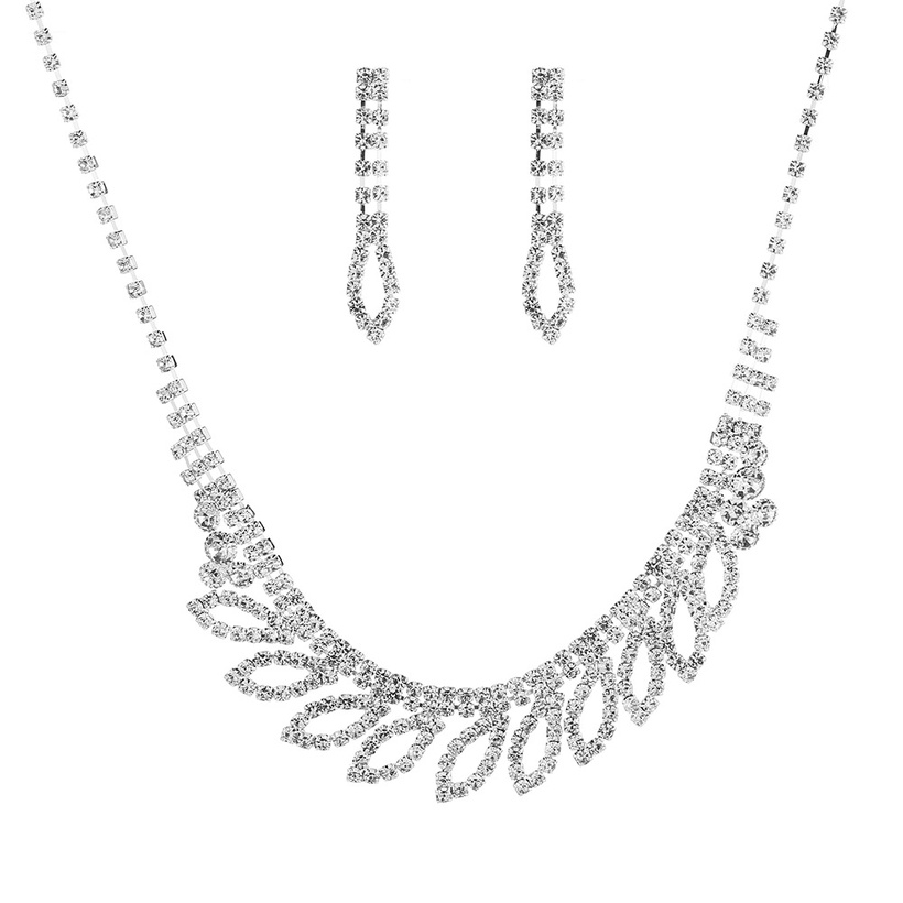 Bijoux Fantaisie Parures Bijoux | Marie Bijoux Clavicule Collier Femmes De Diamant Ensemble De Mariage - SR82160