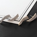 European and American Simple Fashionable All Match Jewelry Personality Design Full Diamond KnifeShaped Stud Earrings Fashion New Geometric Rhinestone Earringspicture7