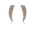 European and American Simple Fashionable All Match Jewelry Personality Design Full Diamond KnifeShaped Stud Earrings Fashion New Geometric Rhinestone Earringspicture9