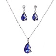 Fashion Jewelry New Water Drop Gem Necklace Earrings Suite Alloypicture11