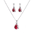 Fashion Jewelry New Water Drop Gem Necklace Earrings Suite Alloypicture12