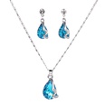 Fashion Jewelry New Water Drop Gem Necklace Earrings Suite Alloypicture14