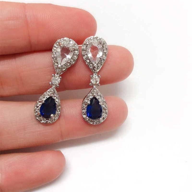 Factory Direct Sales Exaggerated and Personalized CrossBorder Hot European and American Earrings Crystal Zircon MicroInlaid Vintage Alloy Ear Studs Earrings