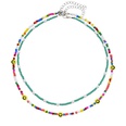 Pastoralen Farbe Kristall Handgemachte Perlen Weichen Keramik Smiley Legierung Halskettepicture14