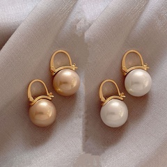 fashion geometric large pearl alloy drop earrings wholesale