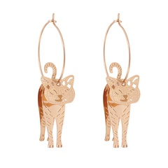 new simple fashion hollow cat big circles earrings wholesale