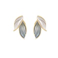 fashion drip oil color matching leaf enamel alloy stud earringspicture11