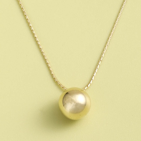 Simple Classic Small Gold Bean S925 Silver Necklace's discount tags