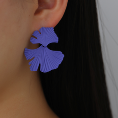 Fashion creative fishtail shape alloy earrings