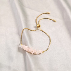 New niche design jewelry pink natural gravel Venice bracelet
