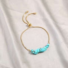 Classic new fashion jewelry blue turquoise sky blue gravel element Venetian bracelet